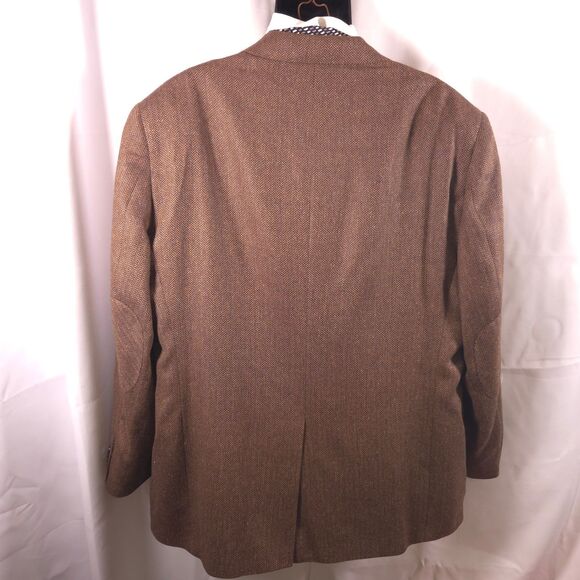 Hart Schaffner Marx Mens 48R Brown Elbow Patch 2-Button Sports Coat Blazer - Picture 2 of 10